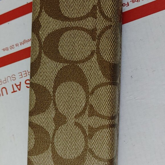 COACH Est. 1941 Hard Clam Shell Eyewear Protective Beige Case Eyeglasses Glasses - Picture 3 of 6